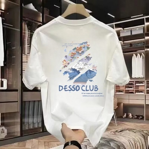 2025 New Hot Semi-Shirt Casual High-End Men's Short-Sleeve T-Shirt Summer Pure Cotton T-Shirt Trend Brand Versatile Top T