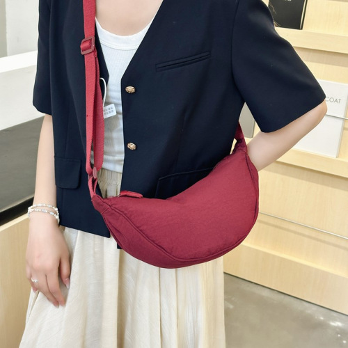 2025 New Fashion Student Korean Style Single Shoulder Crossbody Bag Commuting Dumpling Bag Large Capacity Casual Bag Women Unisex