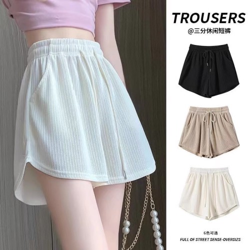 Cool Sports Shorts for Women - Summer Thin High-Waisted Plus Size Loose Wide Leg A-Line Hot Pants