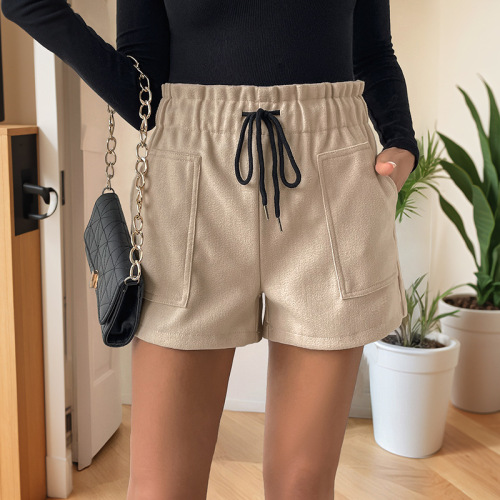 Independent station women's pants for foreign trade, autumn and winter 2025 new European and American cross-border casual elastic corduroy shorts