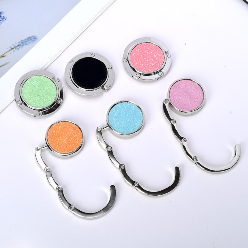 Foldable Hook Office Desk Bag Hanger Gadget School Desk No-Hole Bag Holder Portable Foldable Bag Hook