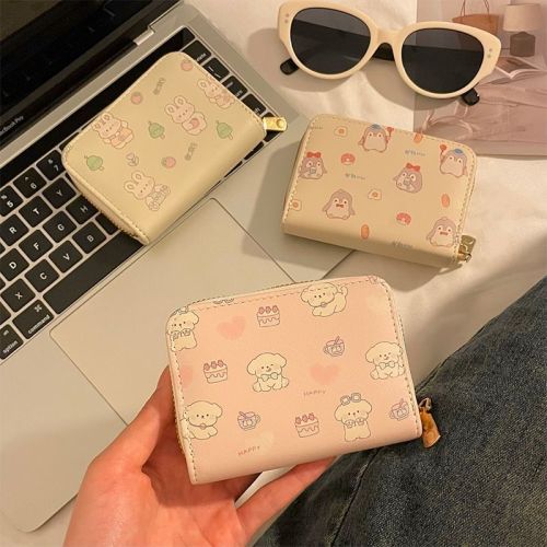Cute Card Holder for Women, Large Capacity, Ultra-Thin, Multi-Card Slot, Small and Portable Driving Document Storage Bag, Convenient Zero Wallet