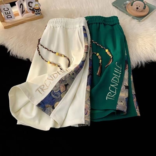 High Street Short Shorts American Sporty Sweatpants Men's Five-Pocket Pants Men's Summer Trend Brand Loose Plus Size Casual Mid Pants