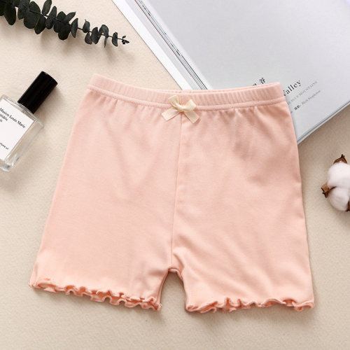 New summer girls modal safety pants anti-exposure children's pants bow three-quarter pants leggings girls underwear