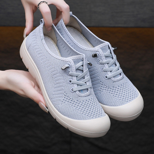 2024 Classic Beijing Breathable Soft Sole Lightweight Women's Single Shoes Comfortable One-Put-On Slip-On Shoes Non-Slip Health Walking Mother Fabric Shoes