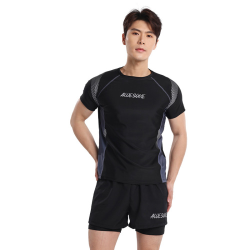 Swimsuit men's professional anti-embarrassment large size loose double-layer swimming trunks quick-drying men's swimsuit suit men's teenagers