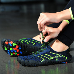 Couple's 5-Finger Waterproof Wading Shoes for Snorkeling, Fishing, Rafting, River Trekking, Diving, Beach, Surfing with Adjustable Straps and Non-Slip Soles