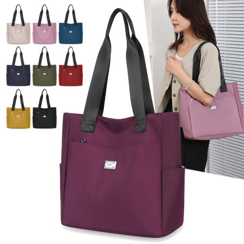 2024 New Mother Bag Women's Nylon Single Shoulder Bag Fashion Large Capacity Handbag Oxford Cloth Tote Bag Wholesale