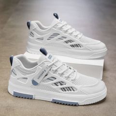 2023 summer new breathable mesh shoes for men's trendy and versatile white shoes for students' sports and casual shoes for trendy shoes
