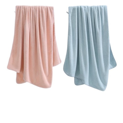 Coral velvet large bath towel cotton absorbent quick-drying thickened pineapple lattice beach towel beauty salon category A gift large bath towel