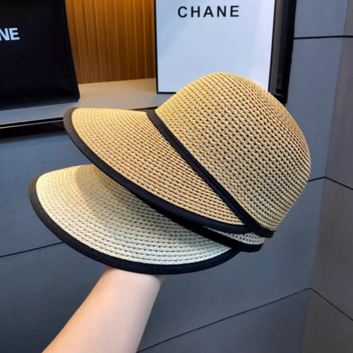 New hats for women casual fashion trends big hat brim duck tongue sun protection hat summer travel seaside straw equestrian hat