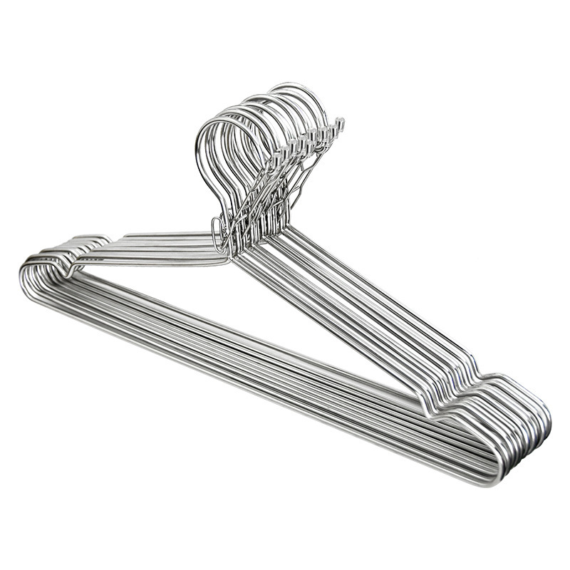 Factory direct sales stainless steel clothes hanger solid clothes drying rack 4.0MM children's clothes hanger non-slip clothes hanger bed sheet drying rack