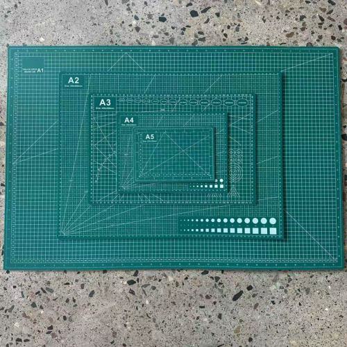 A1-A6 Green Cutting Mat 2.5mm In-Stock Paper Cutting Pad Double-Sided Anti-Cut Mat Student Desktop Craft Carving Board