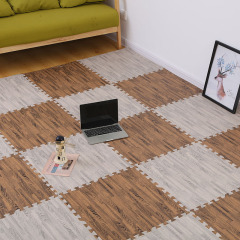 Wood Grain EVA Placed Living Room Bedroom Foam Mat Rugs Doormat Baby Anti-Slip Crawling Mat Striped Baby Crawling Mat