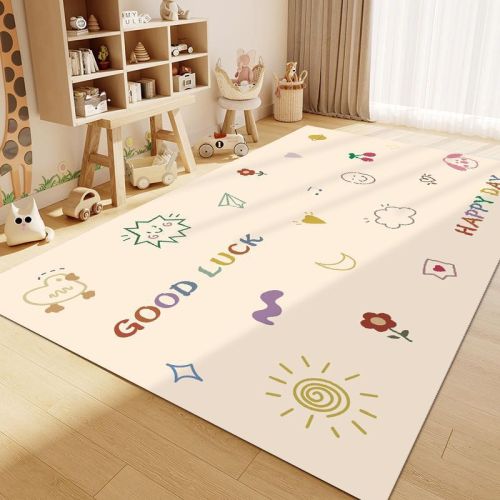 Cartoon Cute Crystal Fleece Carpet Living Room Children's Crawling Mat Home Crawling Mat Sofa Bed Edge Mat Bedroom Mat