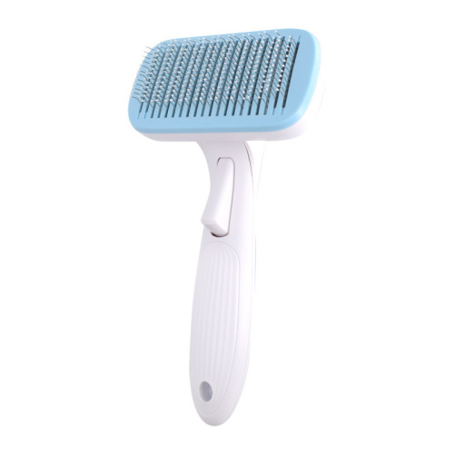 Cross-border new pet comb with one-click hair removal stainless steel hair removal comb massage to remove floating hairs for dogs and cats