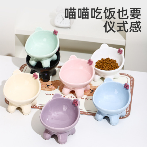 Super cute cat bowl ceramic cat bowl dog bowl cat rice bowl pet supplies cat eating rice bowl cat food bowl cat bowl cat bowl