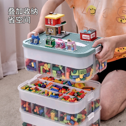 LEGO Desktop Storage Box Building Block Storage Box Part Sorting Sorting Grid Packing High-Capacity Toy Storage Box