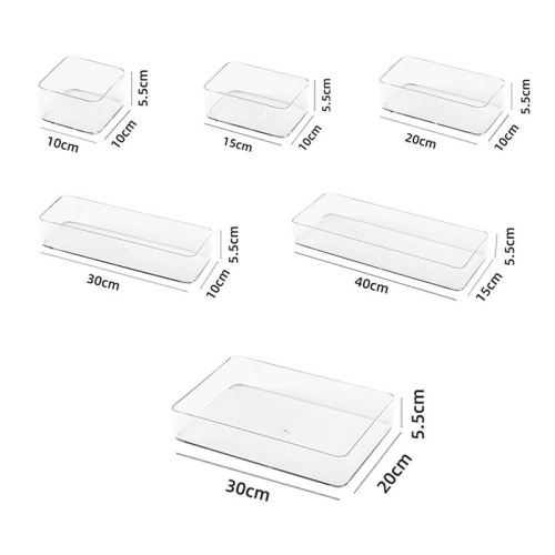 Desktop drawer transparent sundries cosmetics stationery pen note book tableware storage box mirror cabinet organizing box wholesale