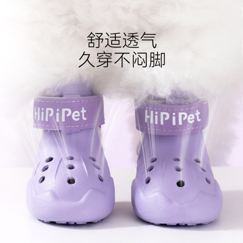 New summer pet dog shoes hole shoes eva material lightweight wear-resistant cross-border Teddy Bichon Bear pet dog supplies