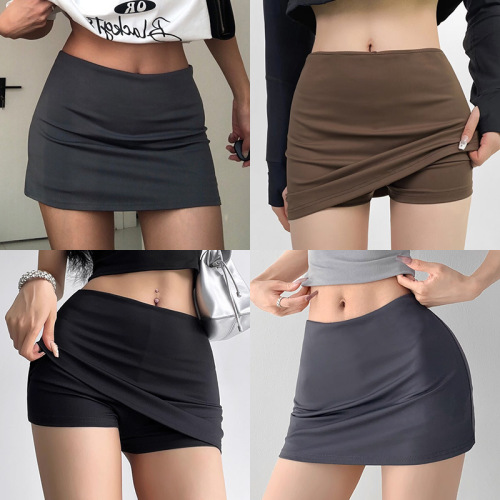 American yoga skirt and pants for women 2025 new summer anti-exposure skirt to make you look slim and versatile hip-covered skirt sports skirt