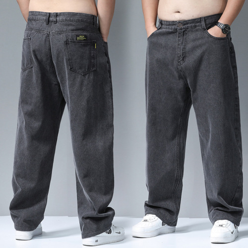 Summer and Autumn Men's Loose Straight Leg Fat and Plus Size High-Waisted Work Wide Leg Fat Brother Large Long Pants