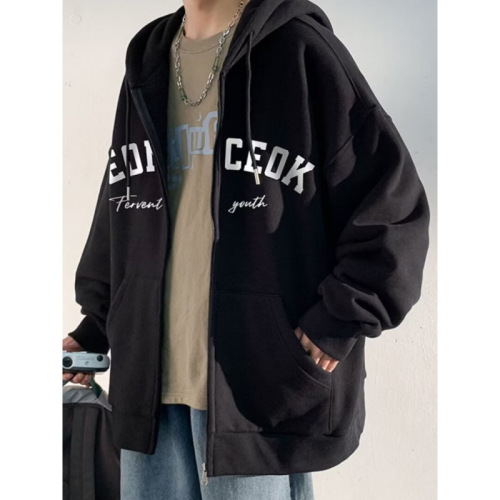 American streetwear brand jacket for men, spring and autumn 2024 new style sports hooded sweater for boys and men