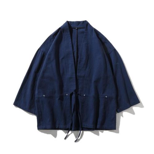 Hanfu-style men's ancient Chinese fashion immortal robes summer 7/8 sleeve Chinese-style open jacket casual young men Tang suit outerwear trendy