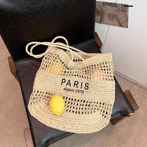 New style ins wind lace bag women's shoulder bag handbag large capacity armpit bag vacation travel beach bag