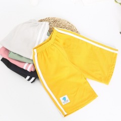 Children's Summer Shorts New Arrival Boys Casual Shorts Double Stripe Middle Kids Hot Pants Korean Style Girls Five-Finger Pants