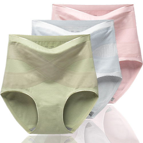 Graphene High Waist Belly Controlling Butt Lifting Underwear Women's Large Size Pure Cotton Antibacterial Crotch Seamless Sports Sexy Large Size Wholesale