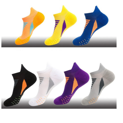 Marathon running socks for men and women spring and summer quick-drying sports socks for mid-tube sweat-absorbing and anti-slip thickened running towel socks