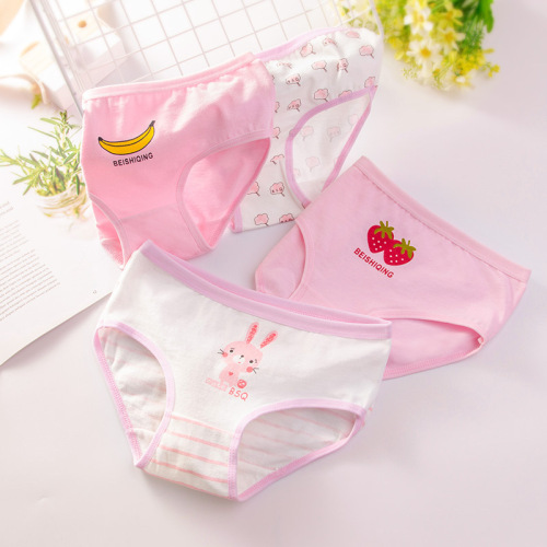 Douyin/Kuaishou best-selling girls' panties, cotton triangle briefs, cartoon children's boxers, girls' shorts for middle and older children, baby girls' shorts