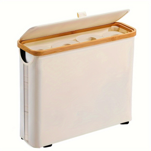 Perspective bathroom storage box Household bathroom paper storage basket Foldable tissue storage box with cover