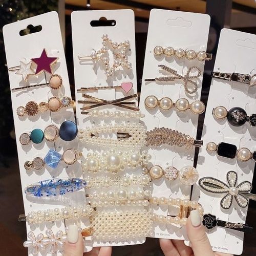 Fashion night market student hair accessories randomly packed by pounds and sold high-quality fashionable hairpins mixed with 50