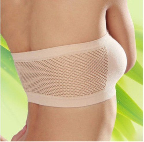 Cross-border summer mesh breathable versatile strapless bra seamless strapless bra to prevent exposure sports tank top wholesale