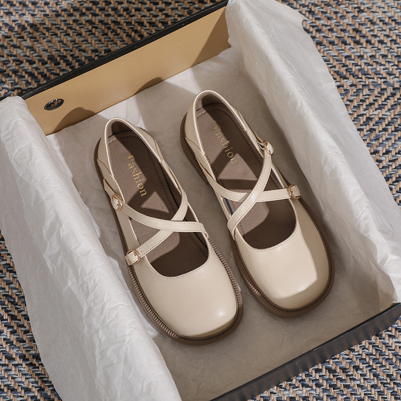 Round-toe small leather shoes for women 2023 new Japanese college style jk uniform single shoes for women flat-soled British Mary Jane women's shoes