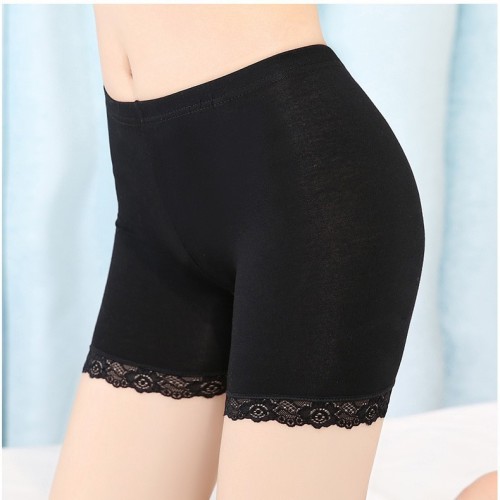 Summer breathable ice silk safe pants invisible lace edge shorts for women anti-peep safety three-in-one leggings