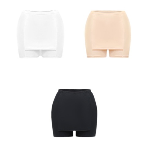 New anti-embarrassing ice silk safety pants to cover the triangle area, anti-exposure double-layer white leggings for women