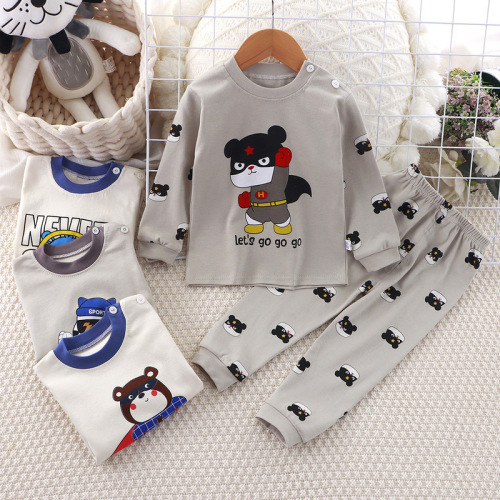 Children's underwear set Pure cotton new style boys autumn clothes pajamas baby girls autumn clothes autumn pants home clothes children's clothing wholesale