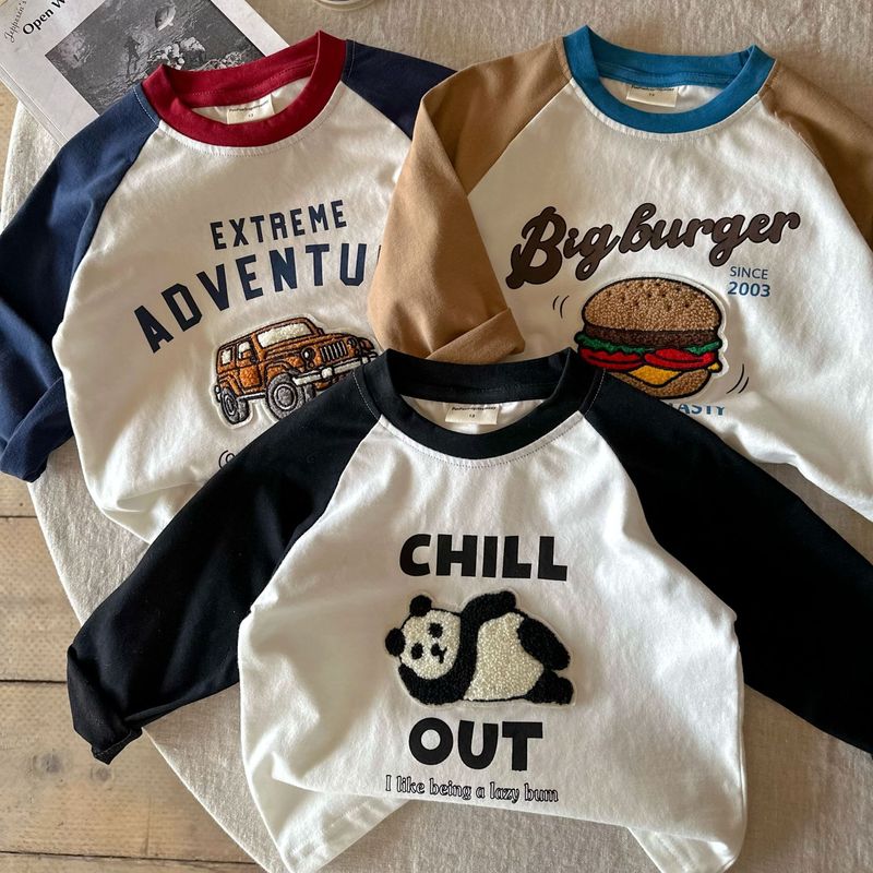 Children's spring t-shirt bottoming shirt boys long-sleeved Korean style loose tops for girls 2024 spring new children's clothing