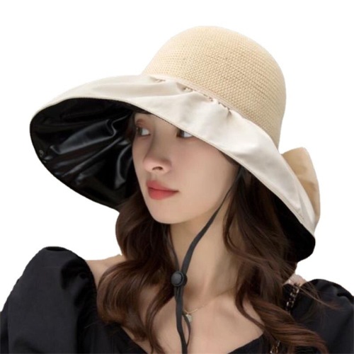 Summer storage sun hat large brim vinyl hat UV protection fisherman Korean version face-covering sun protection hat beach hat
