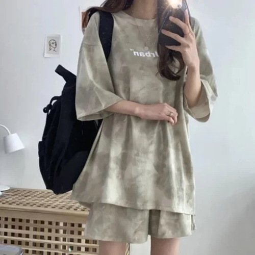 5-color sports set women's clothing 2025 summer new thin top shorts casual two-piece set women's wholesale