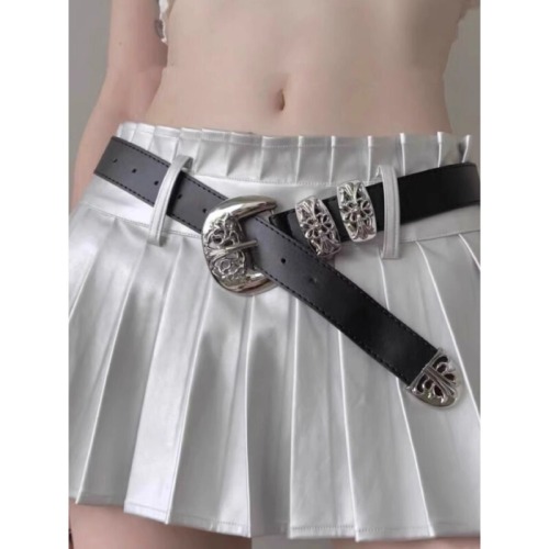 Retro inlaid rhinestone love single belt hot girl sweet new Y2K disco student jeans belt