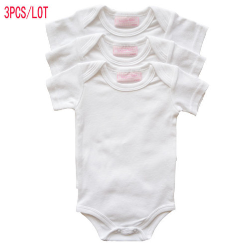 Baby Short Sleeve All-Cotton Solid Color Envelope Collar Onesie Pajamas Climbing Clothes Hanger