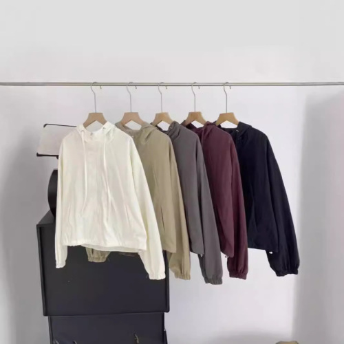 Korean-style short sleeve sun protection jacket for women, 2025 summer, thin, high-end, versatile drawstring casual jacket top, trendy