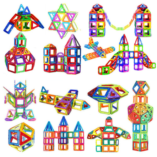 Wholesale magnetic tiles replacement set for children's magnetic tiles cross-border magnetic building blocks large size full magnetic color window magnetic tiles loose pieces