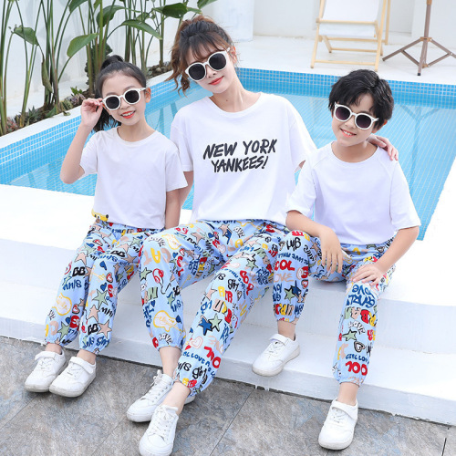 Children's mosquito-proof pants pure cotton silk summer thin version for boys and girls, children's lantern pants family home pants for small children and babies sleep pants