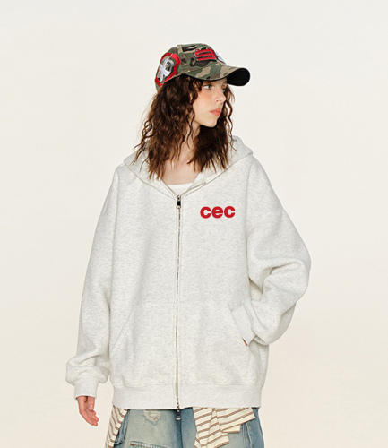 Little Red Book Original (Pure Cotton and Bamboo Composite Simulated Cotton 360g) Dual Zip Hooded Sweatshirt for Women