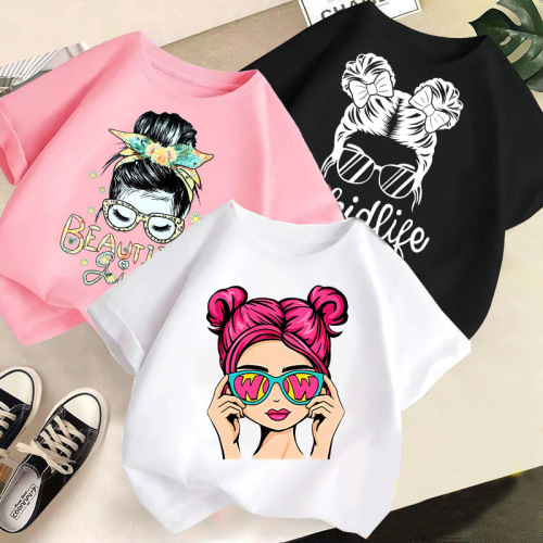 Children's summer t-shirts for boys and girls, casual tops for kids, stylish summer fashion for girls